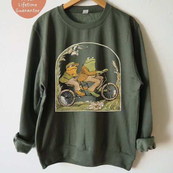 Frog and Toad Sweatshirt – Classic Book Cottagecore Sweater - Picture 1 of 2